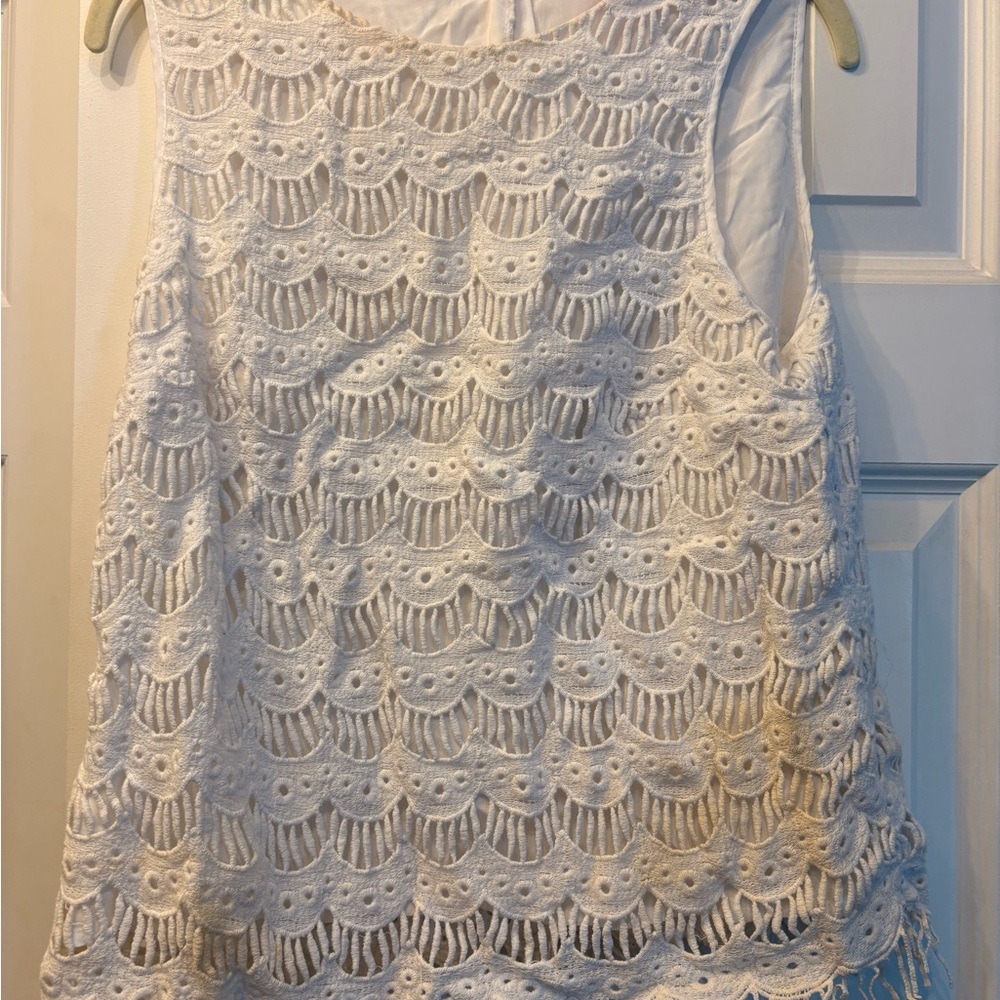 Lilly Pulitzer White Lace Tank Top